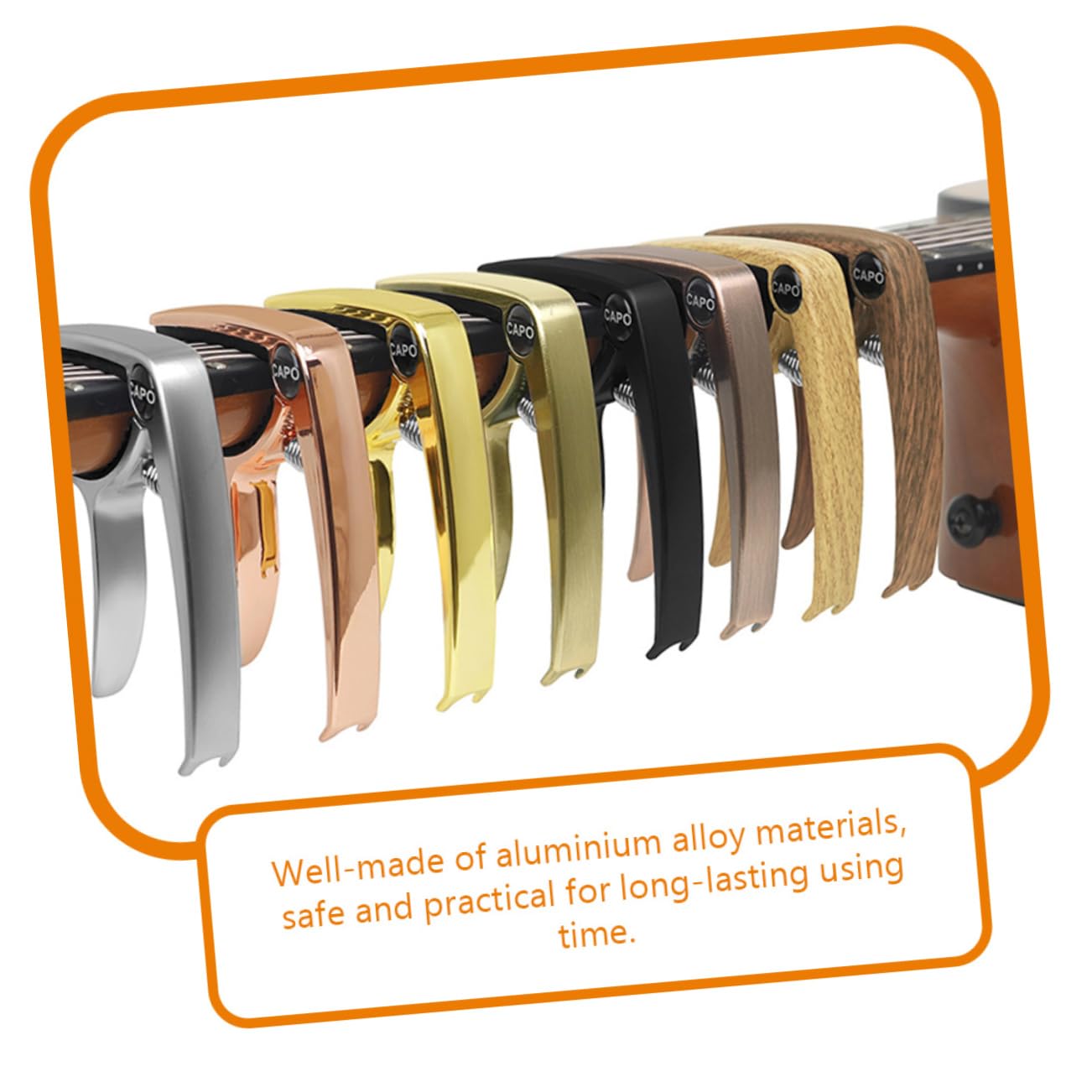 ifundom Metal Guitar Capo for Acoustic Electric Guitars Tension Clip for Precise Tuning Durable Guitar Accessories for Musicians Finish