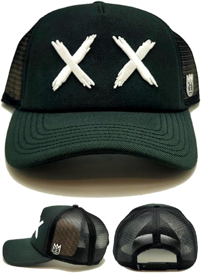 Cult of Individuality New XX Eyes Mesh Trucker Outline Black WhiteEra Snapback Hat