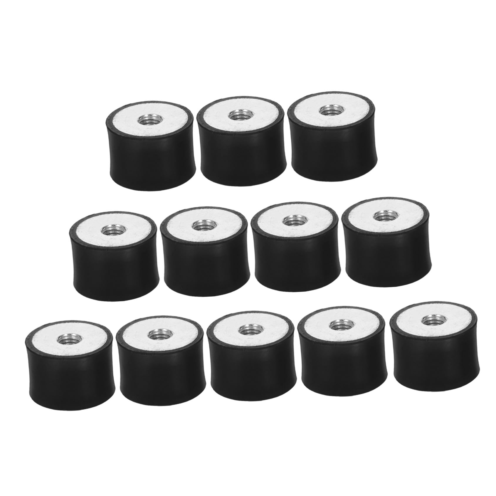 PLAFOPE 12 Pezzi Supporti Isolanti Antivibrazione in Gomma Doppia Filettatura Ammortizzatori Elastici per Compressore Motore Generatore Montaggio Veloce e Assorbimento Urti Potente