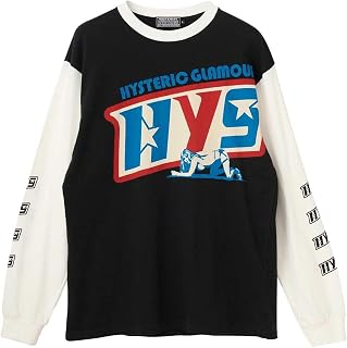 [HYSTERIC GLAMOUR] （ヒステリックグラマー） DART TRACK Tシャツ 02261CL06 WHITE・BLACK size S/M/L/XL
