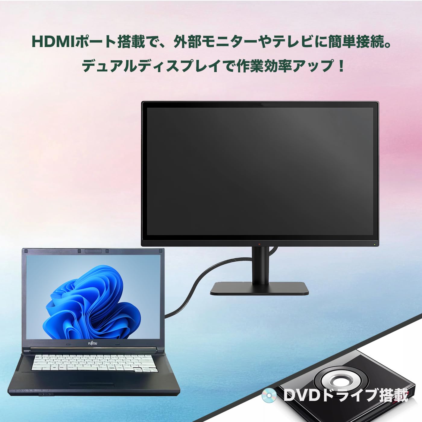 Amazon.co.jp: 中古整備 富士通 ノートパソコン 15.6インチ インテル 
