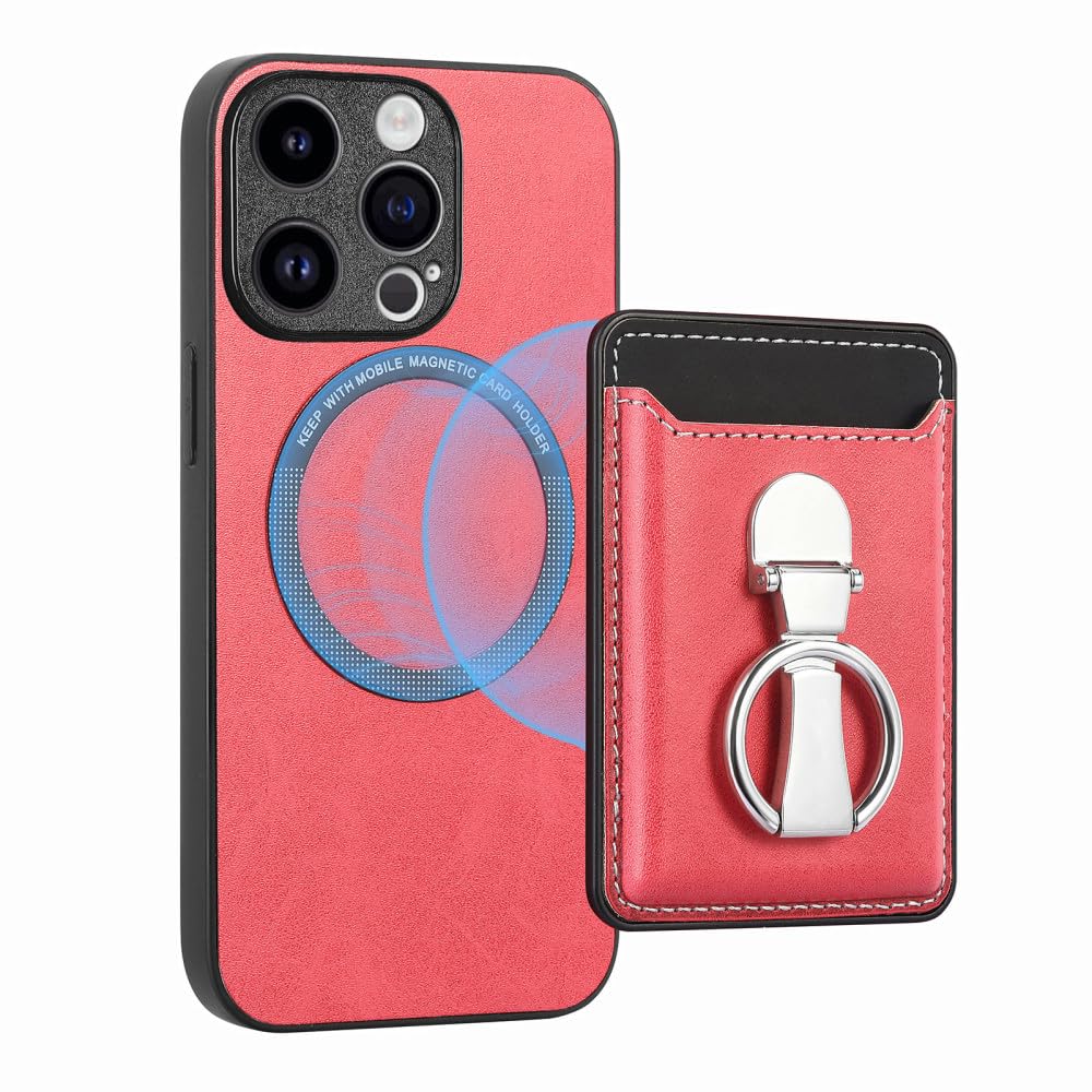Étui iPhone 15 Pro Max antichoc anneau magnétique rose - 8