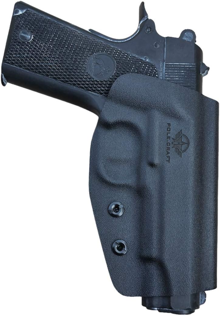 1911 Holster OWB Kydex Holster Fits: Colt Commander 1911 .45 / 9mm / 4.25" / PT1911 Gun Holster Outside Waistband Carry Pistol Case 1.5-2 Inch Belt Clip With Lock - Adj. Width Height Cant - Entrance Widen