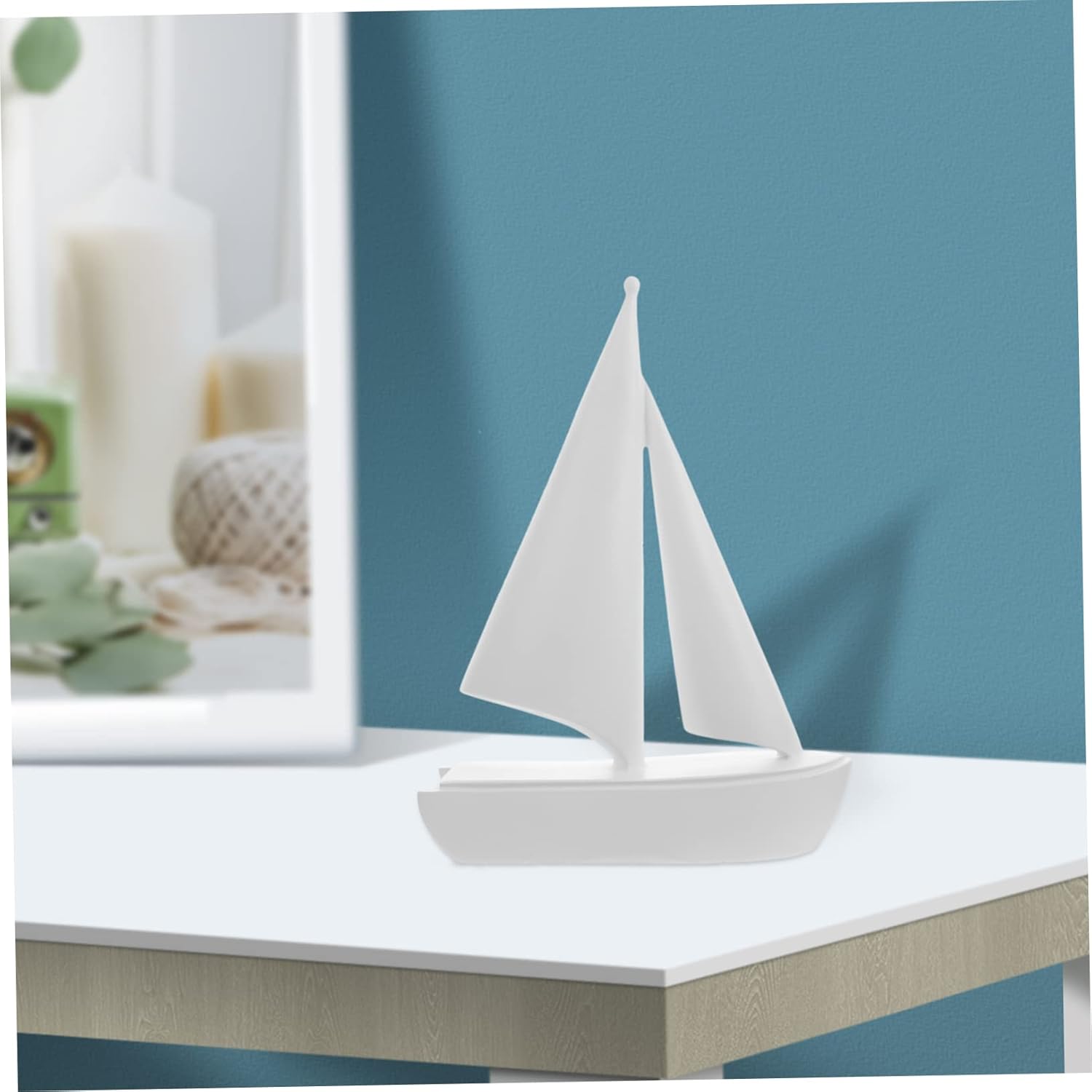 Garneck Pastel Decorative Sailboat Ornament Creative Home Decor for Boat Shape Adornment