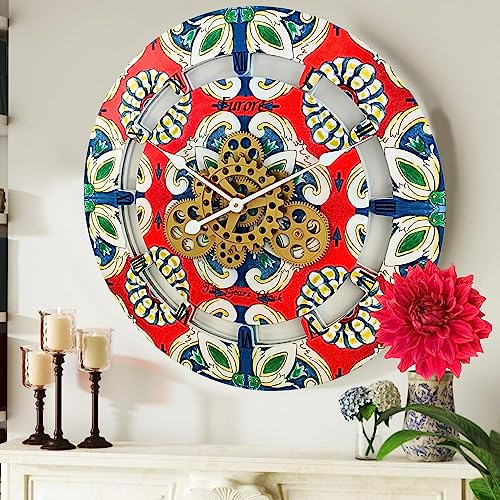 The Gears Clock 24 Inches Round Italy Collection Wall Clock With Moving Gears Italy Line (Furore) #TOP13