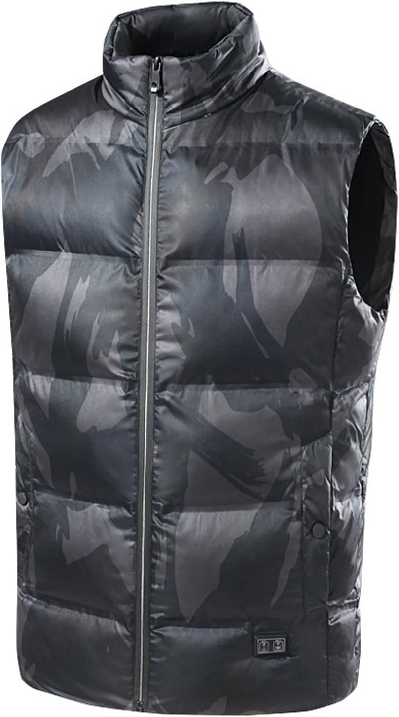 Gilet riscaldato Unisex da Uomo, Trapuntato, Abbigliamento da Esterno riscaldato, Gilet Elettrico da Caccia Invernale Senza Batteria(XXL)