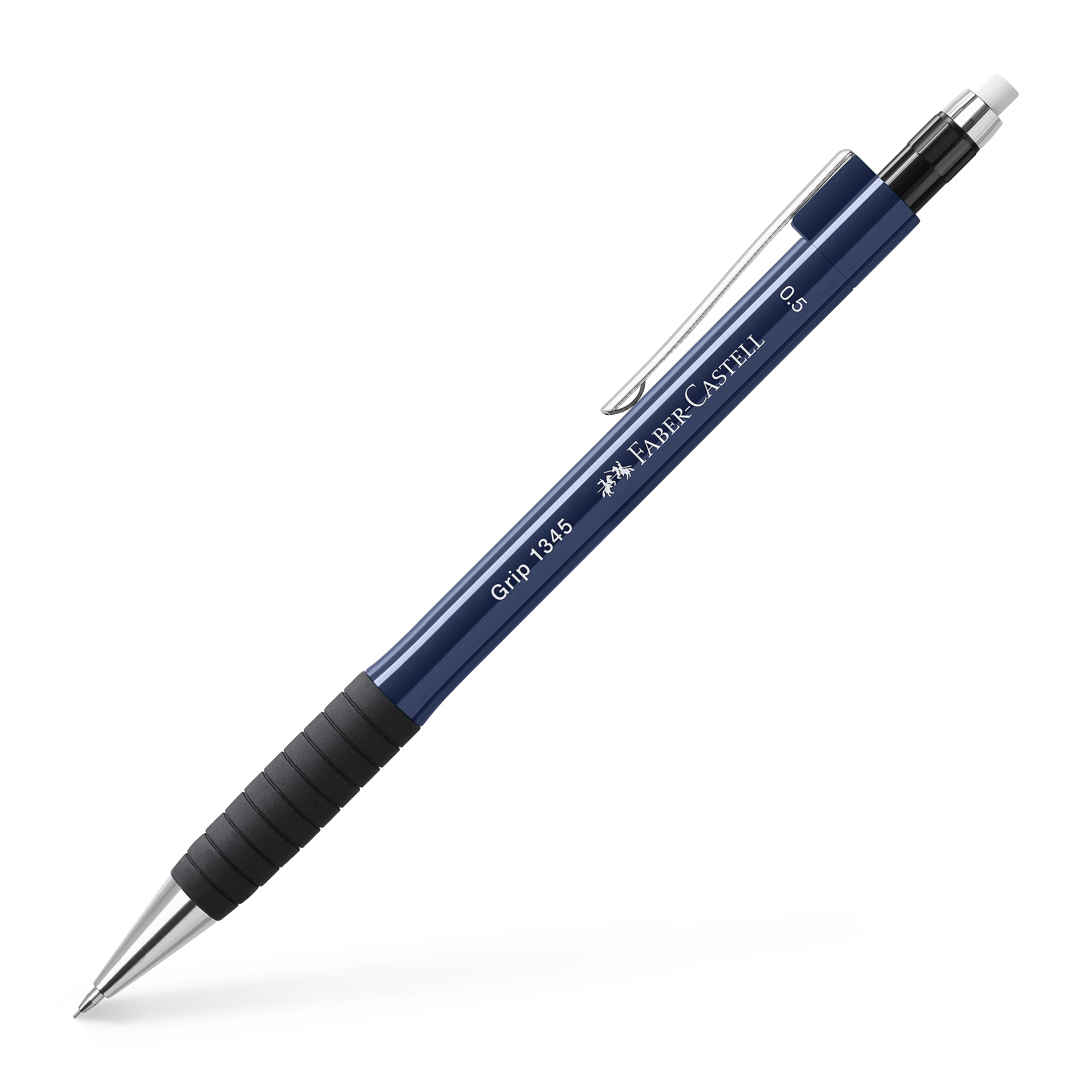 Faber-Castell - Druckbleistifte Grip Navy Blue 0,5 mm, 12 Stück | Minenbleistift Härtegrad B mit Grip-Zone für komfortables Schreiben und Zeichnen