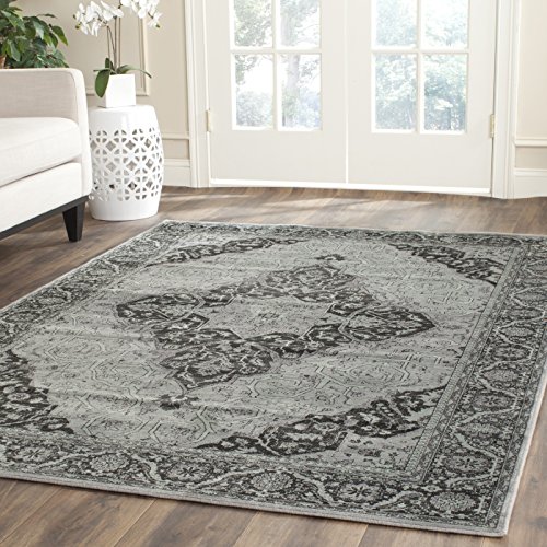 SAFAVIEH Traditional Rug for Living Room Dining Room, Bedroom - Vintage Collection, Short Pile, in Light Blue and Multi, 99 X 170 cm - Image 2