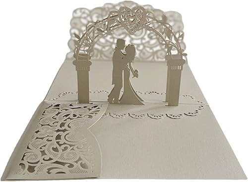 25 tarjetas de invitaciones de boda de corte láser europeo 3D triple novia y novio tarjeta de felicitación de encaje suministros de fiesta de boda