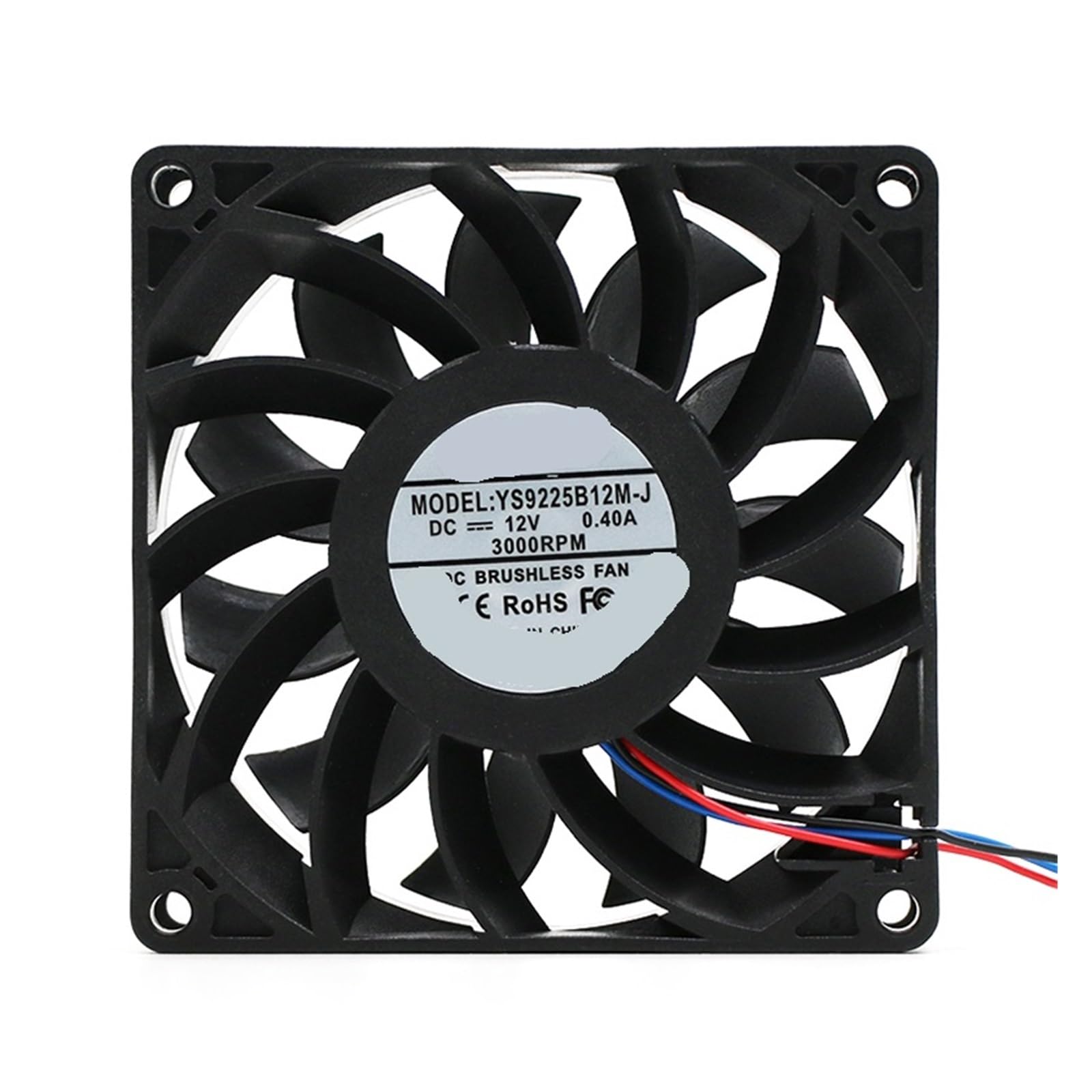 Ventilateur de serveur 92mm à haute vitesse 3000rpm 12V 4-pin PWM