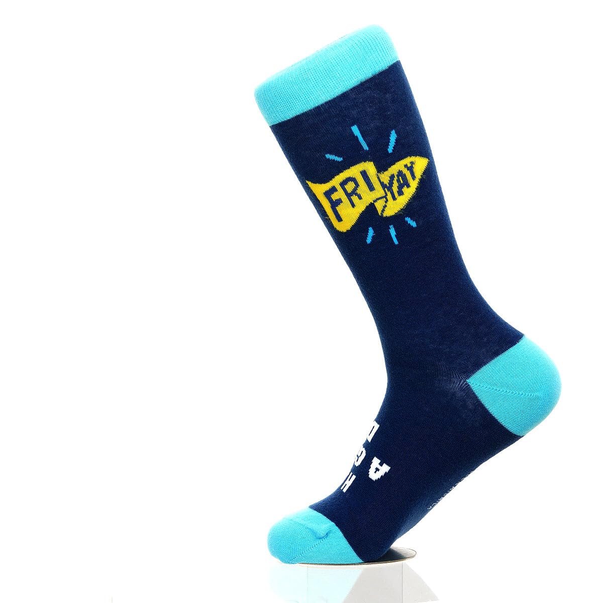 Sock Atomica Unisex Days Of The Week/Friday Fancy Colorful Cotton Comfy Novelty Funny Dress Socks Happy-Punny Patterned, Small
