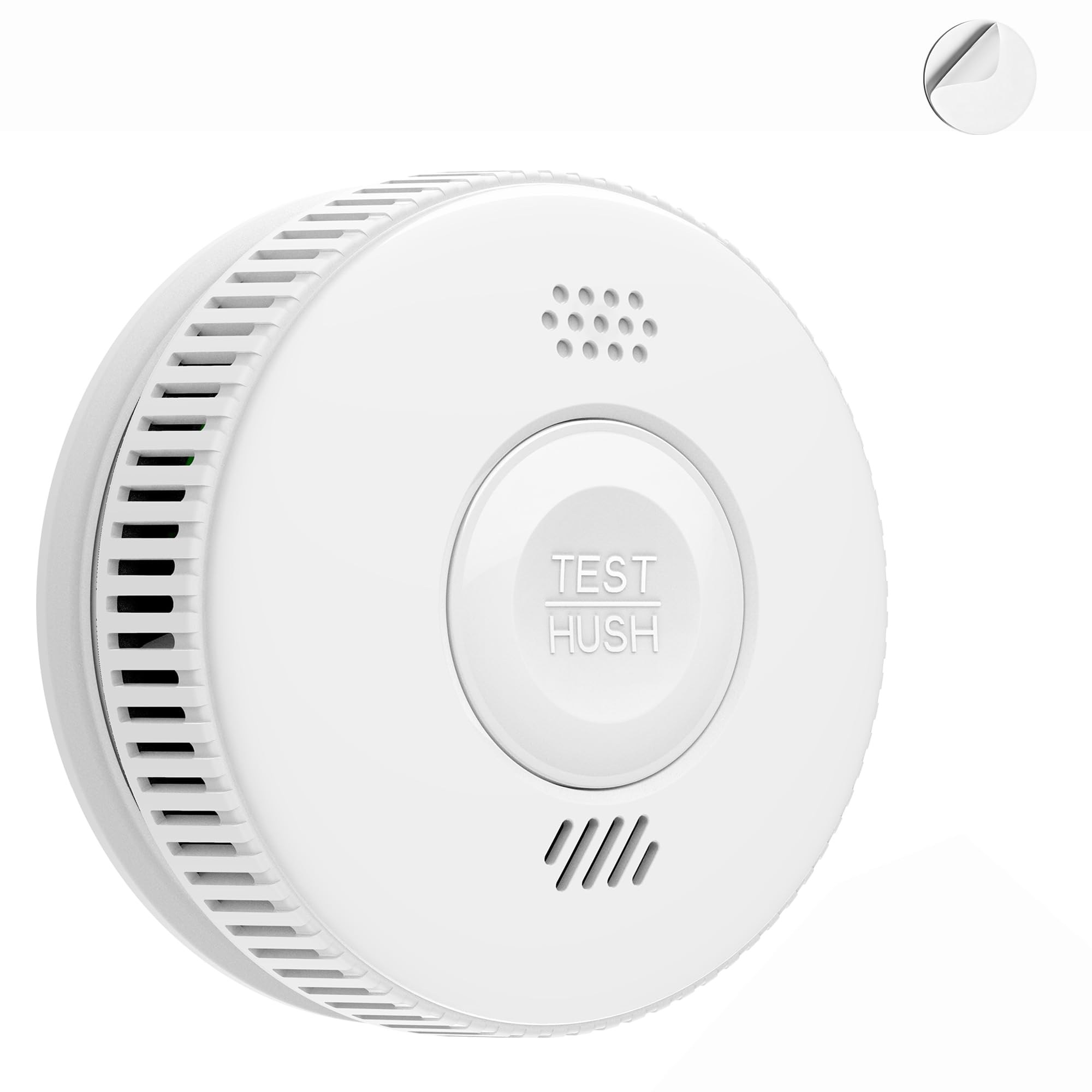Rauchmelder 3er Set mit 10 Jahre Batterie, EN 14604 Zertifiziert, Feuermelder mit Klebepads, Große Test-/Stummschalttaste, Brandmelder für Schlafzimmer, Flur und Zuhause