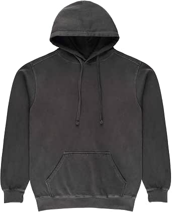 10oz Heavy Weight Pigment-Dyed Pullover Fleece Hoodie Relaxed Roomy Fit Cotton Blend Unisex Blanks Style 417
