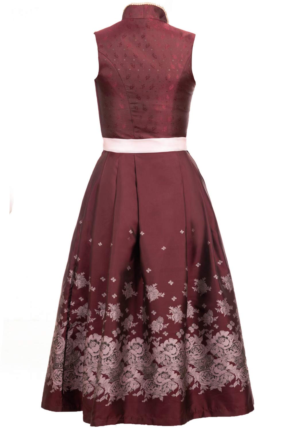 Edelnice Trachtenmode Exklusives Designer Stehkragen Langes Dirndl Stella inkl. Spitzen Dirndlschürze und Charivari