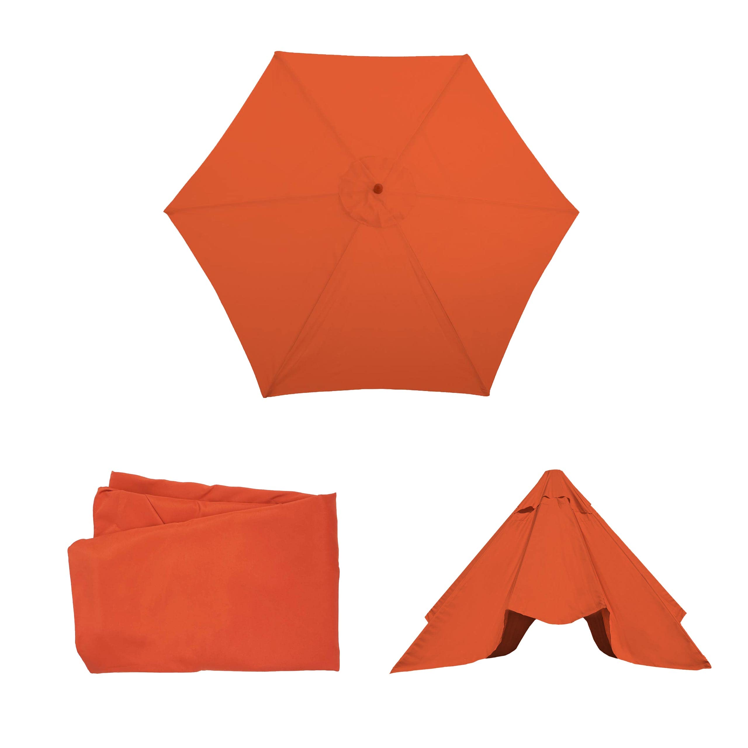 Mendler Zapasowy pokrowiec na parasol przeciwsłoneczny Florida, pokrowiec na parasol przeciwsłoneczny, Ø 3 m, poliester, 6 podpórek, terakota