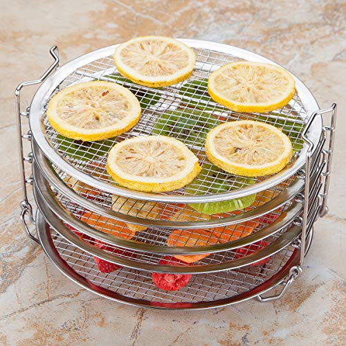Kispog Dehydrator Rack For Ninja Foodi 6.5 & 8 qt, Instant Pot Duo Crisp 8 qt. Food Grade Stainless Steel - Thumbnail 2