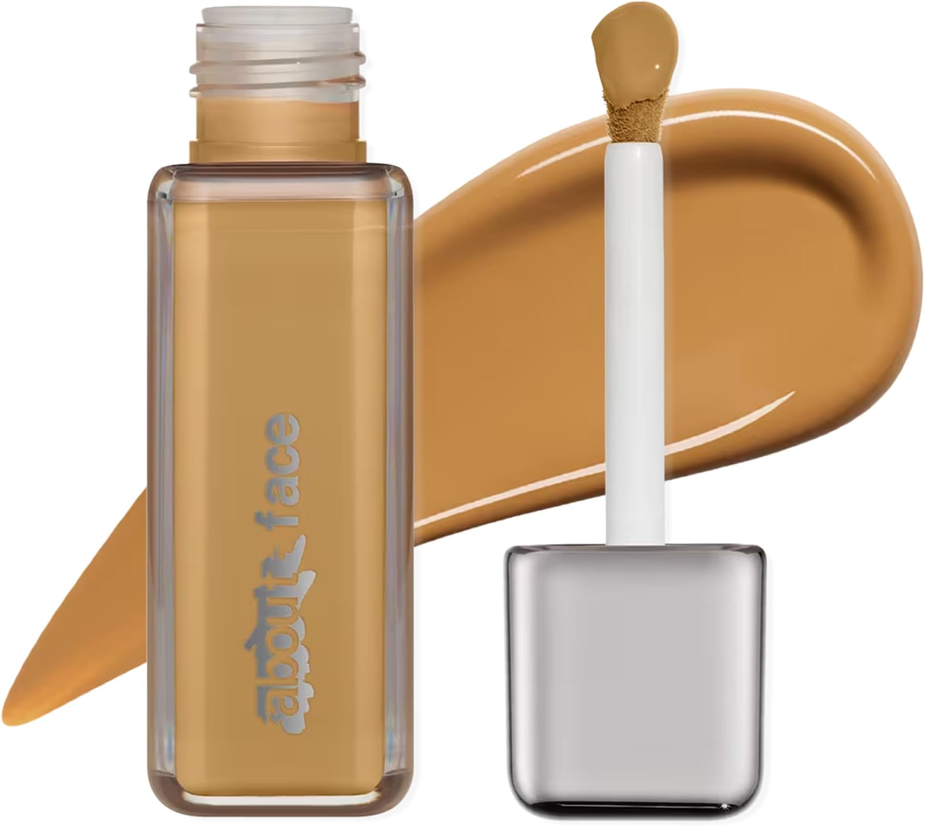 about-face THE PERFORMER Skin-Focused Foundation MD1Olive – Medium Coverage, Long-Wear, Breathable & Buildable Base – Clean, Vegan, Hydrating Formula with Blue Agave & Chlorella – 1.08oz