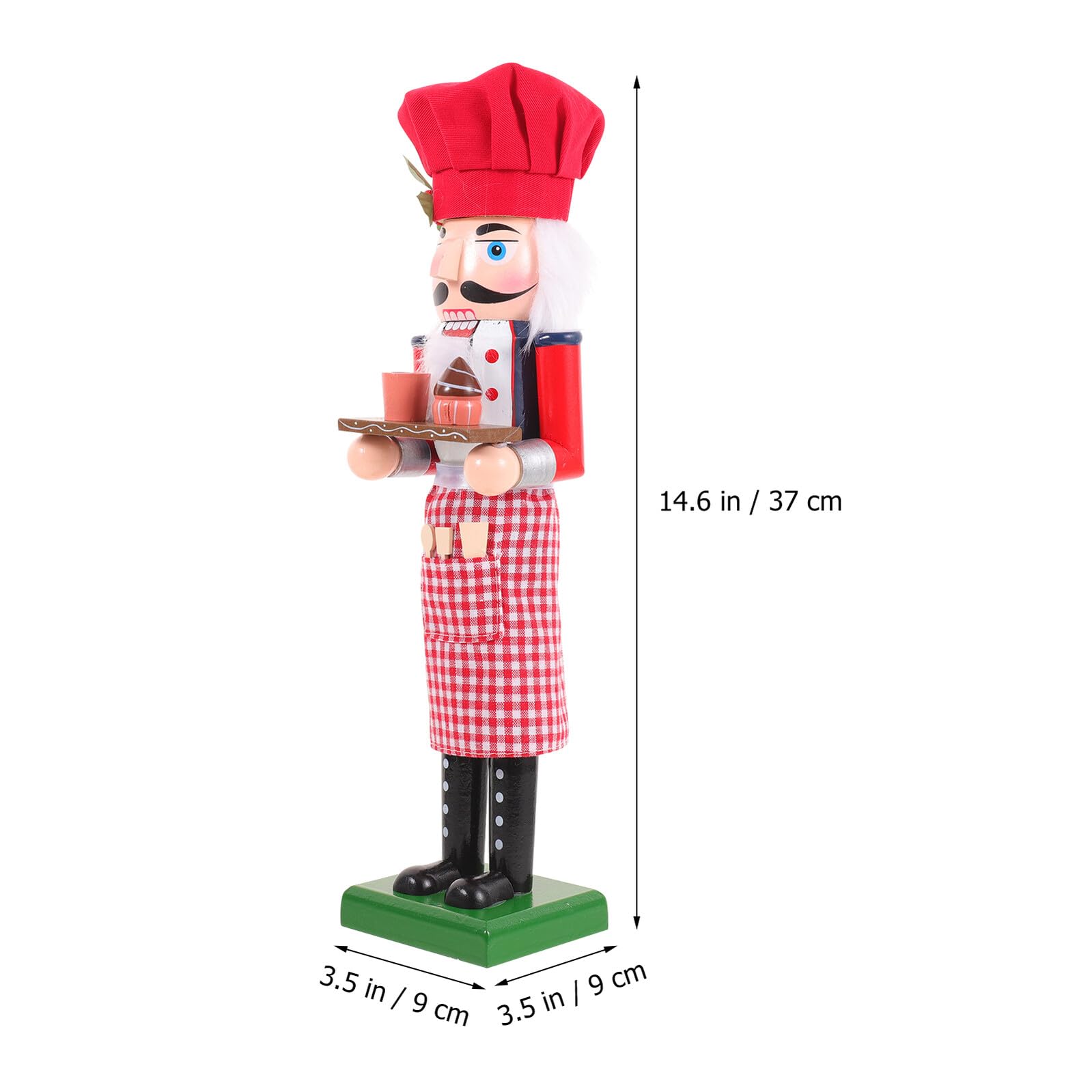 Toyvian Bäcker Nussknacker Figur Kleine Tischdeko Nussknacker Soldat Weihnachts Dekoration für Regal und Schreibtisch