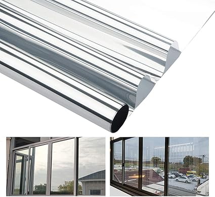 Amazon Co Jp 窓用フィルム 断熱シート 窓断熱フィルム Uvカット 窓遮熱シート 紫外線カット 目隠しシート 防犯フィルム マジックミラー フィルム 窓 めかくしシート ラスフィルム 飛散防止 遮光 日差し 暑さ対策 ガラスフィルム 60cm X 400cm シルバー ホーム キッチン