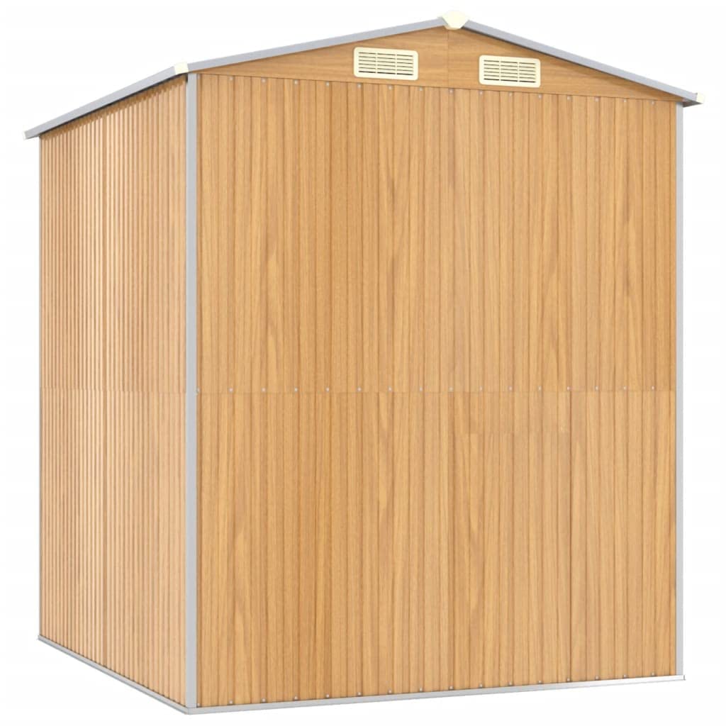 Générique Abri de Jardin Marron Clair 192x191x223 cm Acier galvanisé,Maison & Jardin,Pelouses & Jardins,Vie en extérieur,Structures extérieures,Cabanes & abris de Jardin,3147471
