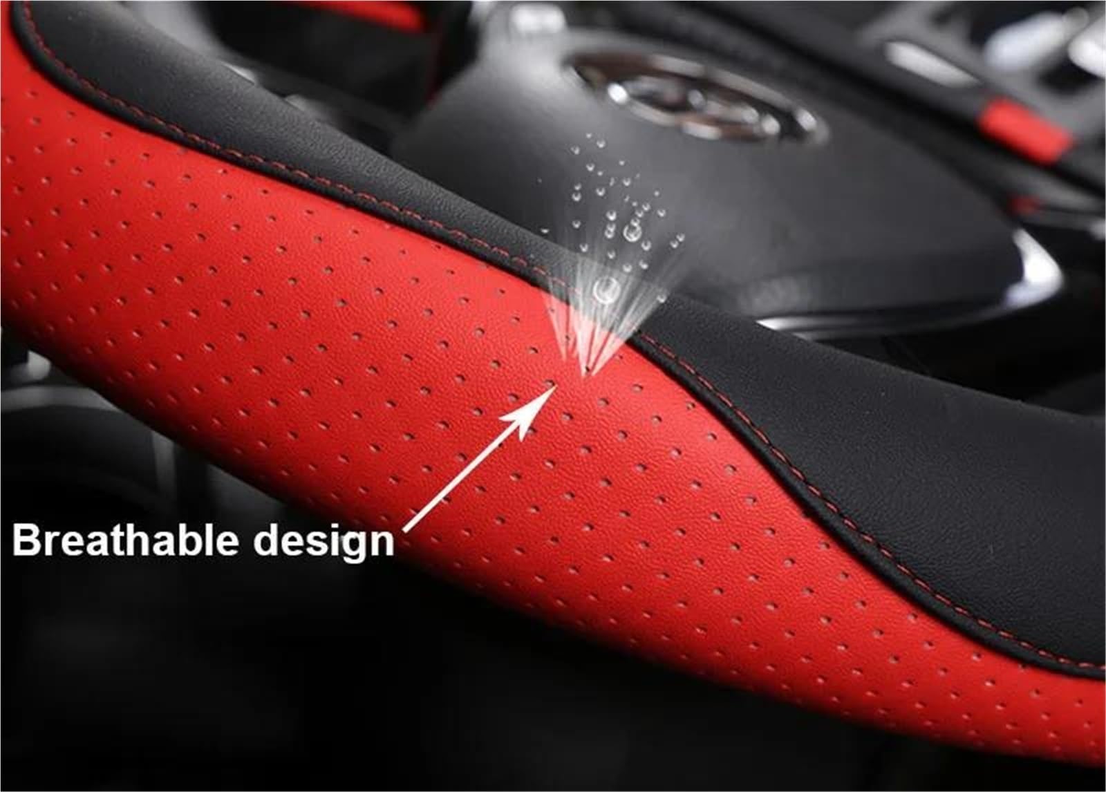 Auto Innen Lenkrad Schutzhülle Zubehör Für Nissan Für Maxima 2016-2020(Schwarz)