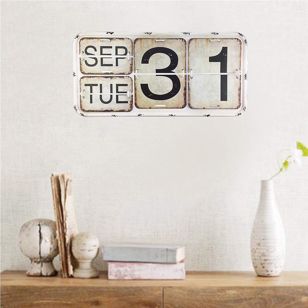 Amazon.com: Archi Shabby Chic Metal Perpetual Flip Calendar