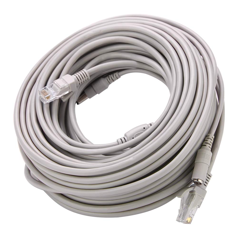 KIMISS RJ45 Cat 5 Réseau Ethernet Câble de raccordement + Câble Ethernet CCTV DC 5M / 10M / 15M / 20 mètres pour les caméras IP Système NVR 10Mbps / 100Mbps(20M)