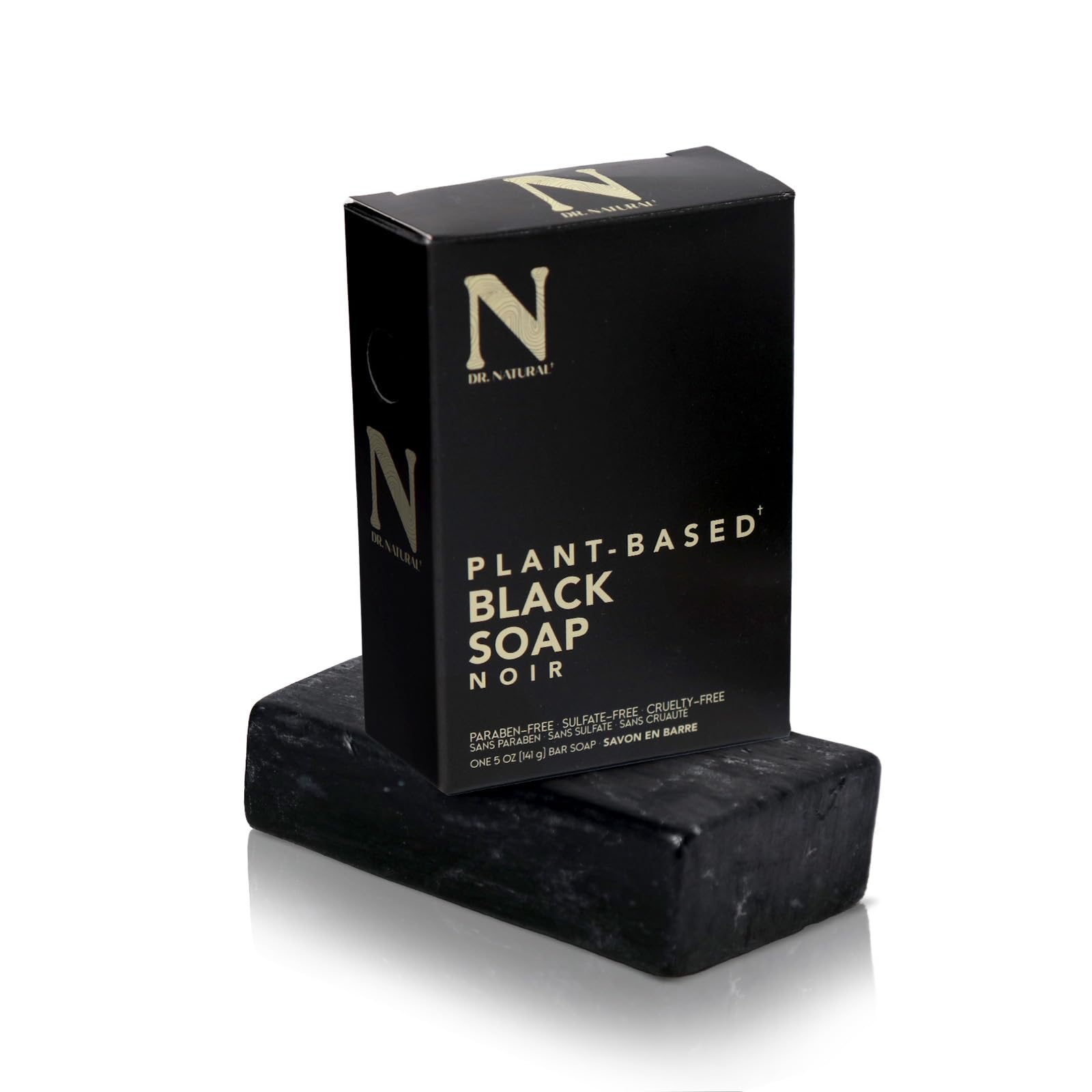 Dr. Natural Black Bar Soap - Gentle Moisturizing Soap Bar - Anti Acne and Blemishes - Moisturizing, Pore Cleanser - Natural African Body Wash - 5 oz..