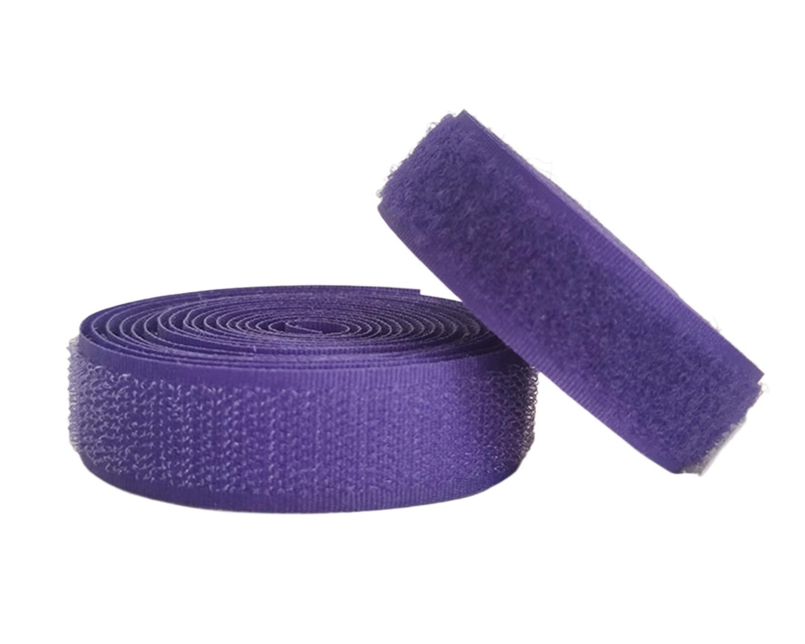 Taśma z rzepem wielokrotnego użytku, Nieprzylepna nylonowa taśma mocująca z haczykiem i pętelką 8 par Wielokolorowa 20 mm szerokości 1-2 metry(Purple,2Meter)