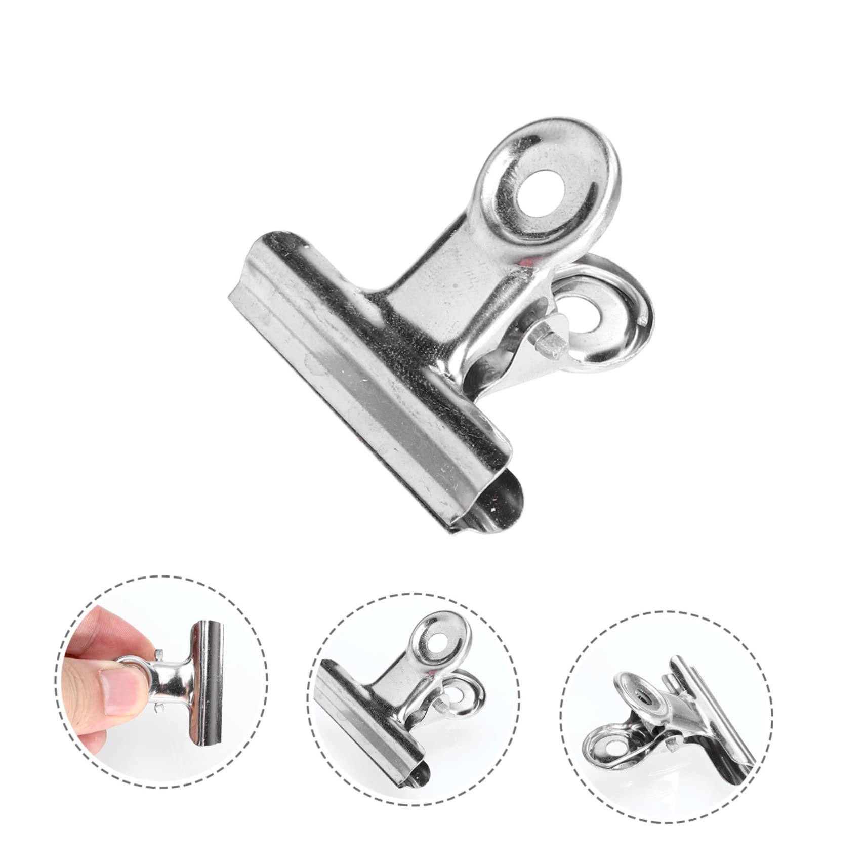 Amosfun 3 Set Mollette Bucato Acciaio Inossidabile Resistenti E Antiscivolo Clip Fissaggio Antivento Per Abbigliamento E Biancheria Pinze Metallo Con Grip Design Compatto Tutte 30 Pezzi*3