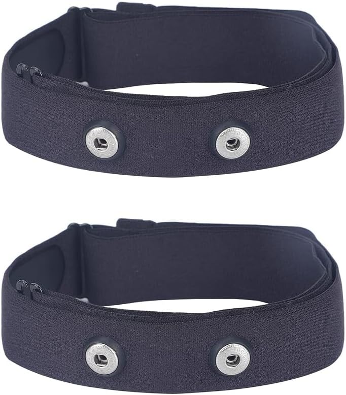 Correa de pecho de repuesto para monitor de frecuencia cardíaca para Polar Wahoo Tickr Garmin cinturón de pecho negro estándar