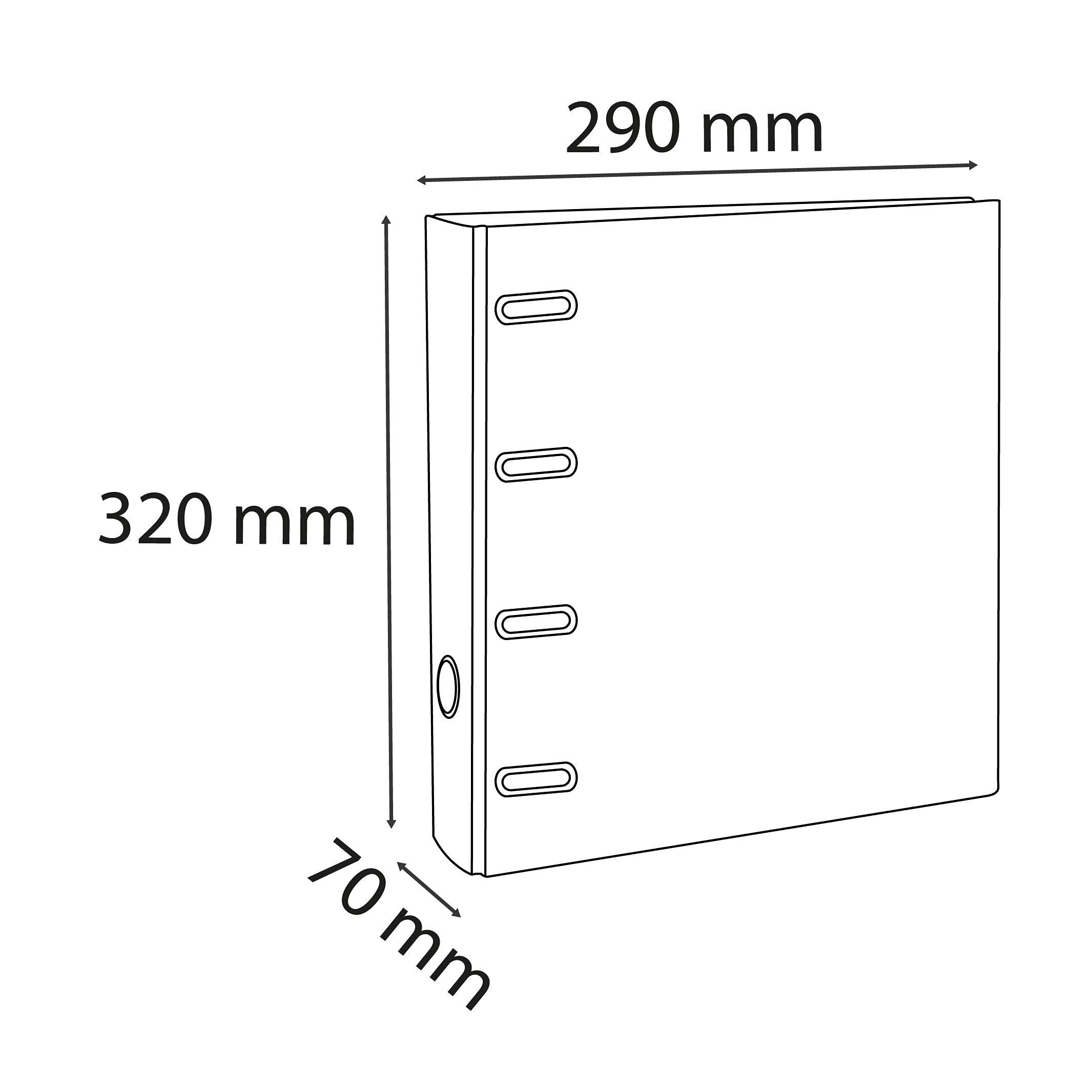 Exacompta - Ref. 58741E – Karton mit 50 Aktenordnern A4 Export – flach verpackt – Rücken 70 mm – Mechanik 75 mm – Außenmaße: 32 x 29 x 7 cm – Format A4 – Farbe: Schwarz