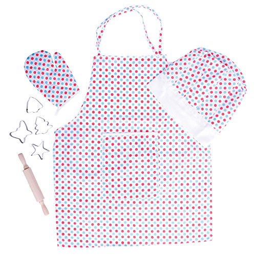 Tenue pour chef motif pois déguisement de cuisinier en tissu