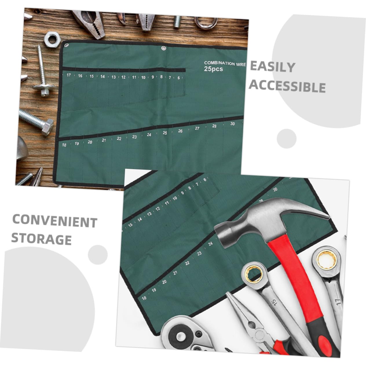 Pochette à Outils Compacte en Tissu Oxford pour Clés, Lot de 2