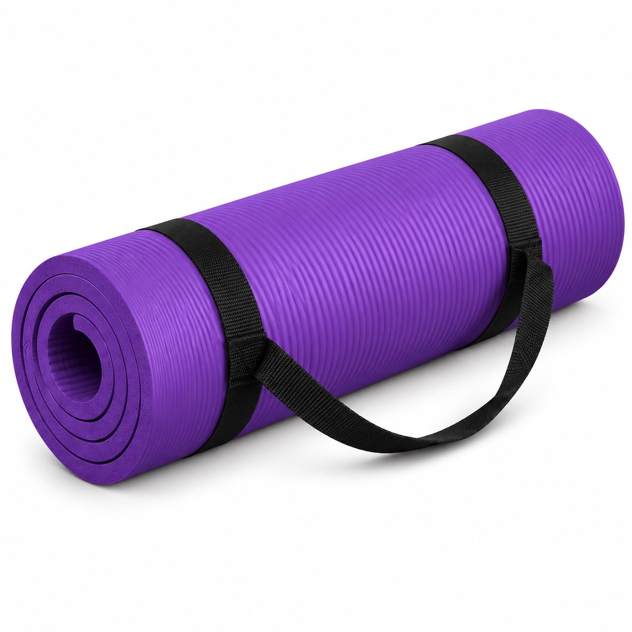 Kikzi Yoga Mat 10mm Thick NBR Exercise Mat for Pilates & Workouts, Purple