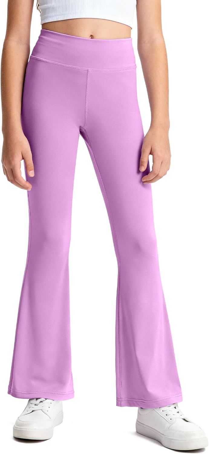 HASMES 3 Pack Girls Flare Leggings Kids Bell Bottom High Waisted Dance Yoga Pants Activewear - Image 2