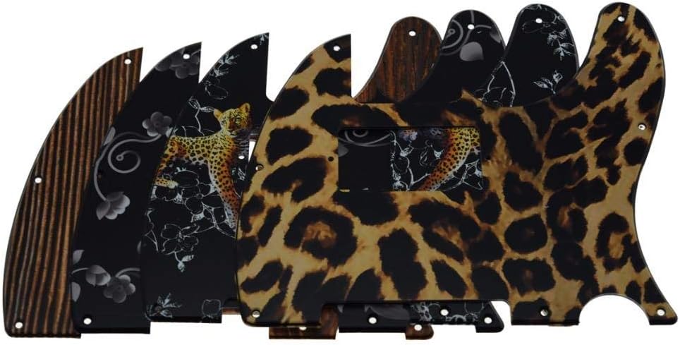 Dopro 8 Hole Tele Guitar 3D Printed plastic Humbucker Pick Guard for modern standard USA/Mexican Fender Telecaster Wood Pattern image 3