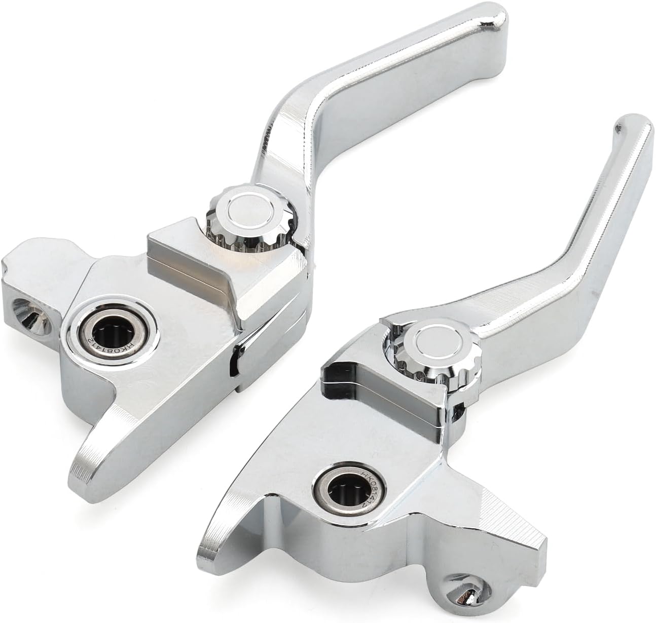 Motorcycle Levers Brake Clutch Handle Lever Adjustable Fit for Harley 2017-2020 Touring Road King Electra Glide Road Glide Street Glide 2019-2020 Trike Tri Glide Freewheeler (Short, Chrome)