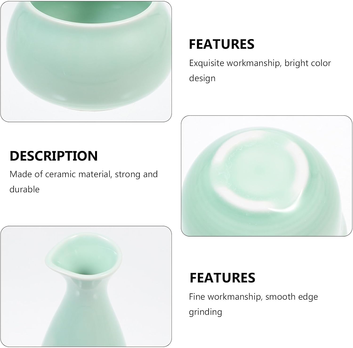 Cabilock Ceramic Sake Set with Warmer and Storage Holder Japanese Style Small Sake Cups and Wine Kettle at Dinner or Entertaining