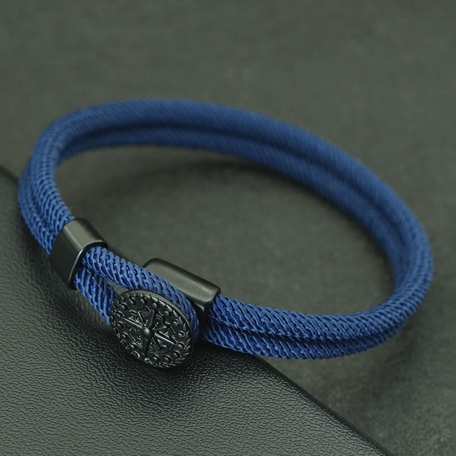 Pulsera para hombre con diseño de brújula color Navy miniatura 3