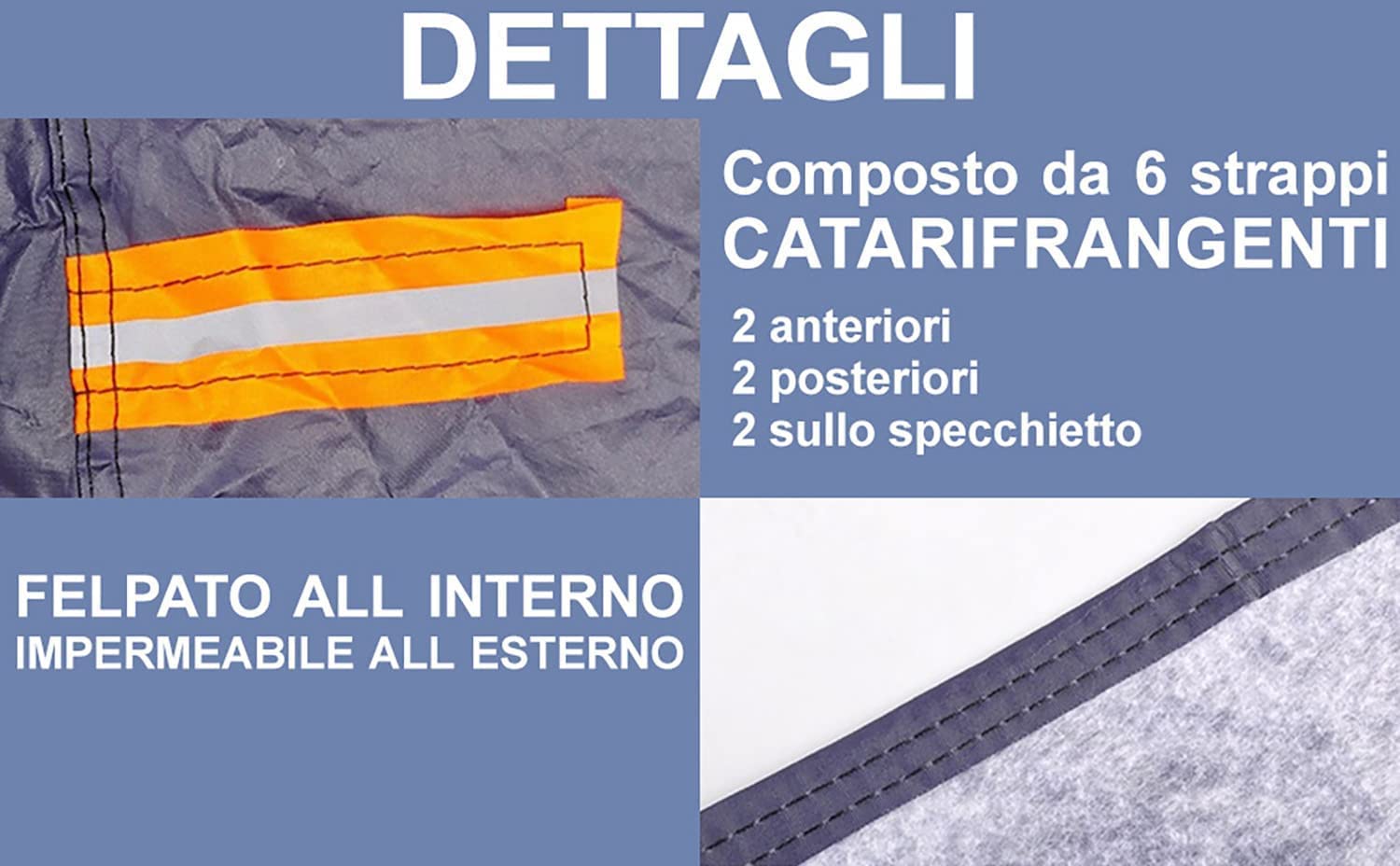 Telo Copriauto Impermeabile Antigrandine Per Suzuki Ignis 1.2 Hybrid 4WD – Con Strisce Rifrangenti – Taglia M 432x185x120 Cm
