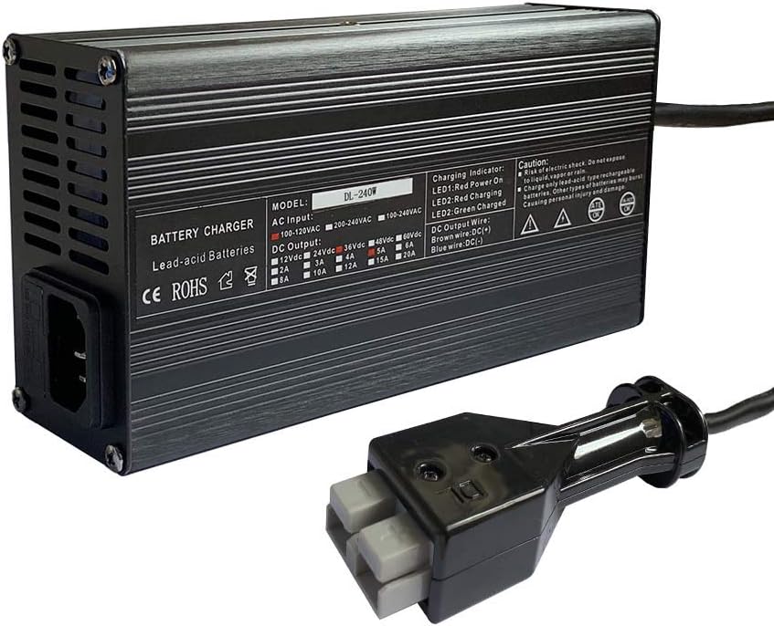 36 Volt 5 Amp Golf Cart Battery Charger SB50 Connector Fit EZGO