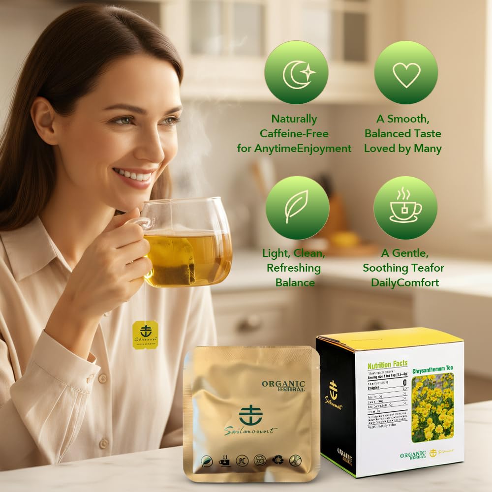 Soilmount - Chrysanthemum Tea - |Ju Hua|菊花| Healthy Herbal Drink | 18 Bags per Box, Naturally Fragrant, Perfect for Daily Enjoyment - Image 7