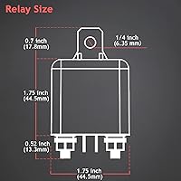 Vista 5 de Paquete de 2 interruptores de relé de arranque de 12 V CC 120 A, carga dividida resistente, 4 terminales, relés SPST para camión, barco, marino