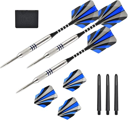 Miniatura 5 de 90%80% tungsteno profesional punta de acero dardos set punto protector 0.78 oz0.85 oz