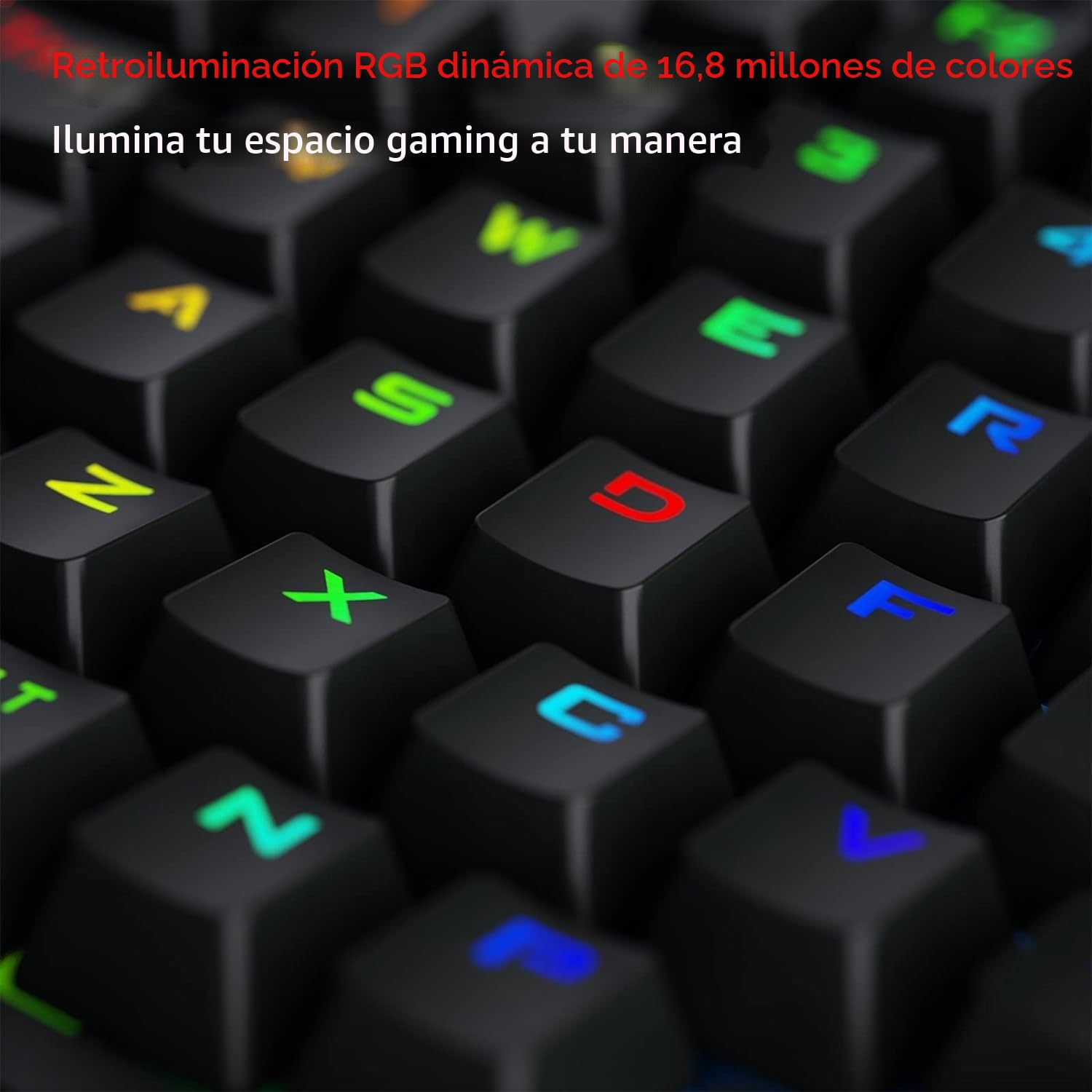 Redragon K585 DITI - Teclado mecánico inalámbrico de una Mano, 42 Teclas 2,4 GHz RGB 40% Interruptor de Juego con 7 Teclas Macro integradas, Soporte de muñeca extraíble, batería 3000 mAh, US Layout