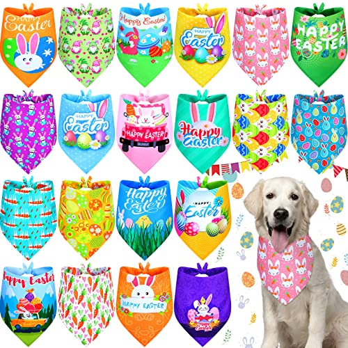 Bandanas de Pâques pour chien lavables lot de 20 avec imprimé trèfle vert - 9