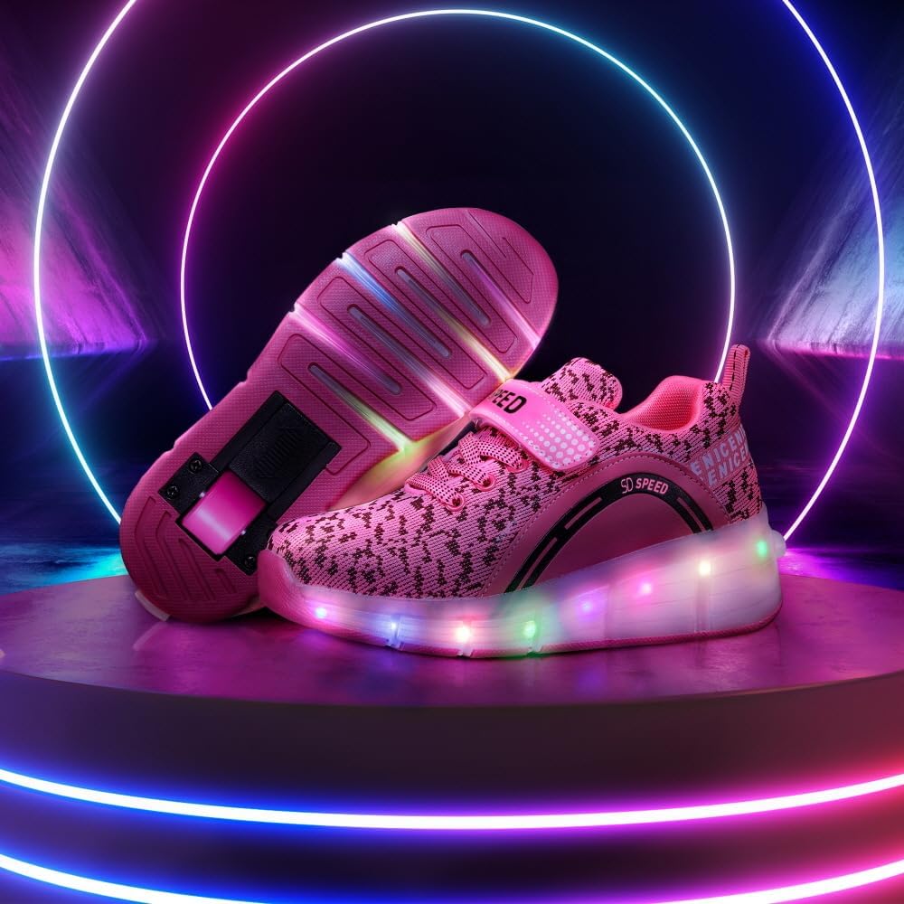SDSPEED Kids Roller Skate Shoes with Single Wheel Shoes Sport Sneaker LED - Image 5
