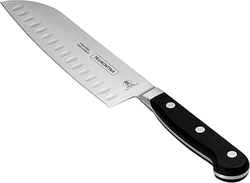 Tramontina Cuchillo Santoku forjado serie Pro de 7 pulgadas, cuchillo de chef japonés
