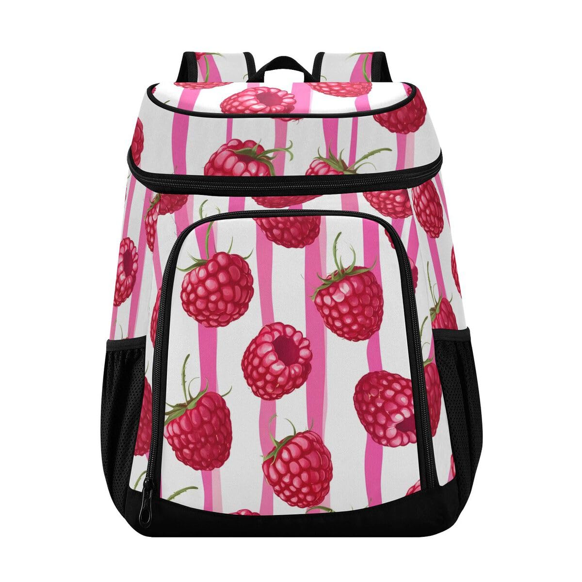 Raspberry Pink Cooler Backpack Leakproof Insulated Lunch Cooler Bag 30 Cans Camping Backpacks for Road Trip Picnic Beach